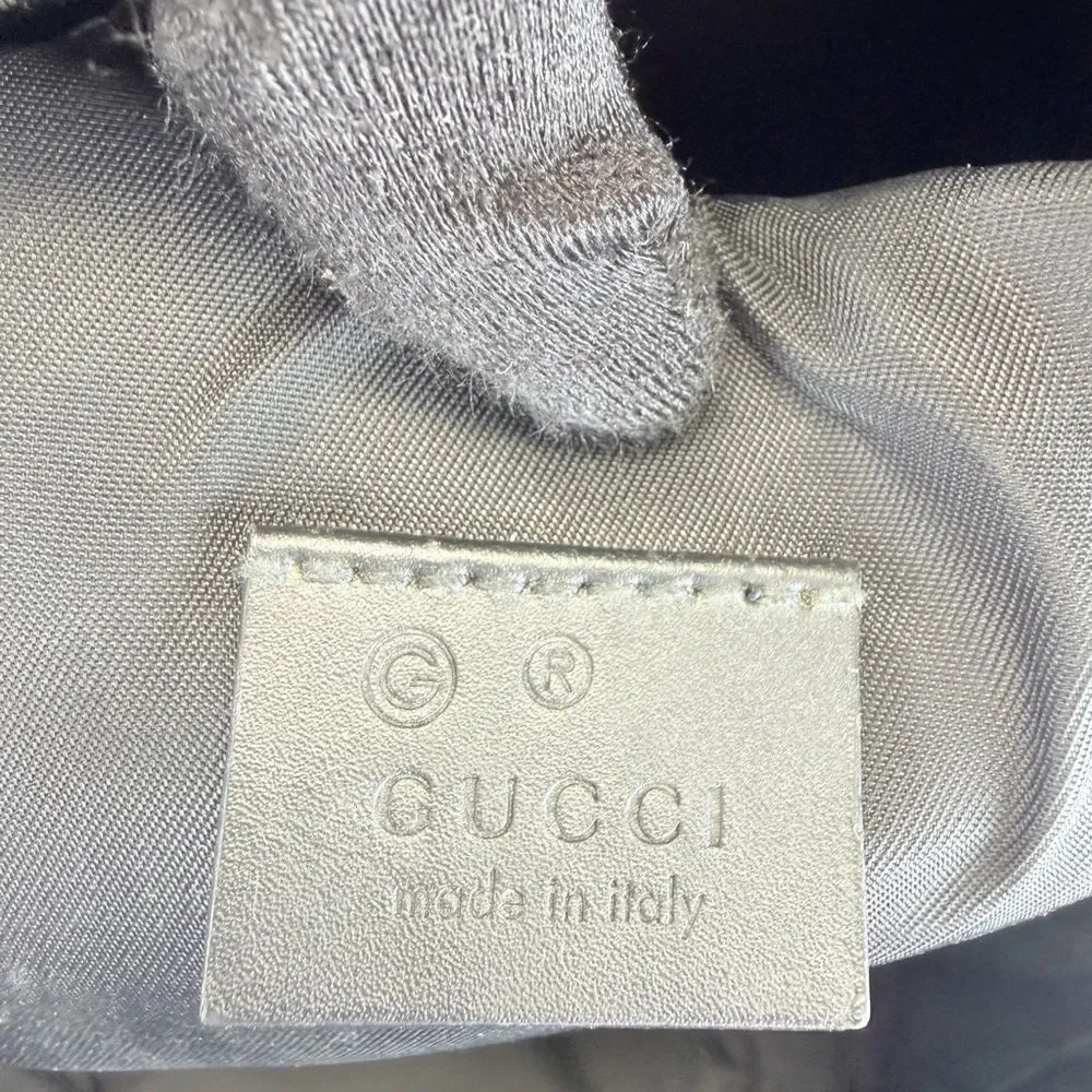 Gucci Sherry Line Web Canvas Black Stripe Backpack - Picture 10 of 15